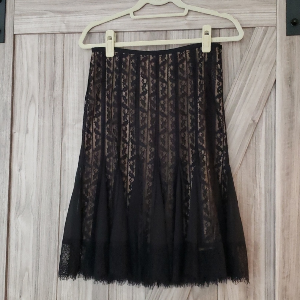 Black Lacey skirt with nude liner